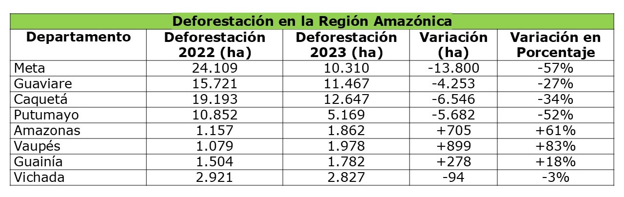 Deforestación en la región amazónica