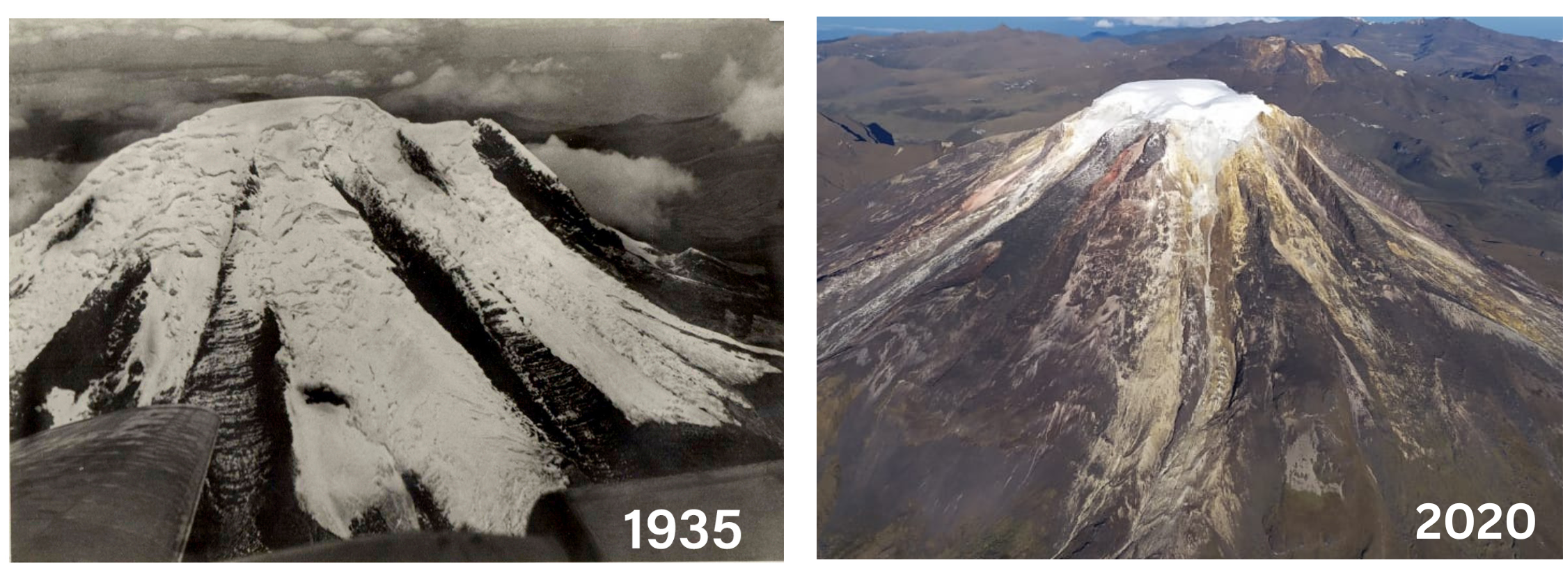 Fotografías. Sobrevuelo Nevado del Tolima