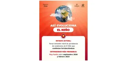 Condiciones "El Niño" continúan en fortalecimiento y aumenta la probabilidad de que alcance una intensidad muy fuerte