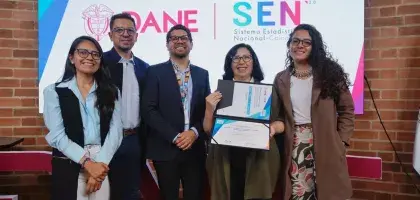 Ideam recibe la Certificación de Calidad Estadística del mapa de coberturas de la tierra de Colombia y se posiciona tercero en el Índice de Calidad Global Estadística del DANE