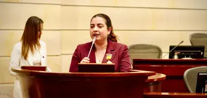Directora del Ideam Ghisliane Echeverry Prieto en el Senado de la República de Colombia