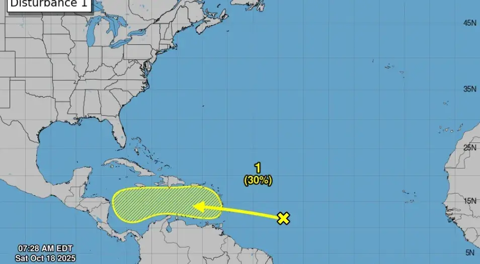 18-10-2025 Imagen NHC Seguimiento temporada de Ciclones -  Ideam