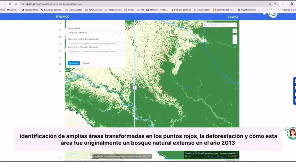 Herramienta virtual para consultar cifras de deforestación en Colombia: Geovisor