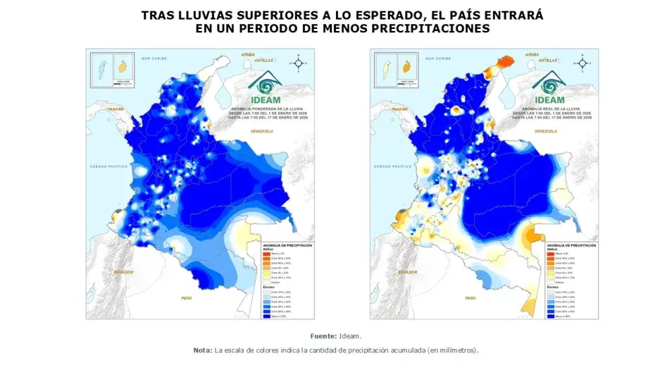 Tras lluvias superiores a lo esperado, el país entrará en un periodo de menos precipitaciones