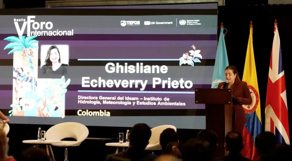 Directora General del Ideam, Ghisliane Echeverry Prieto. Presentando oficialmente el Registro Nacional de Zonas Deforestadas (RNZD),